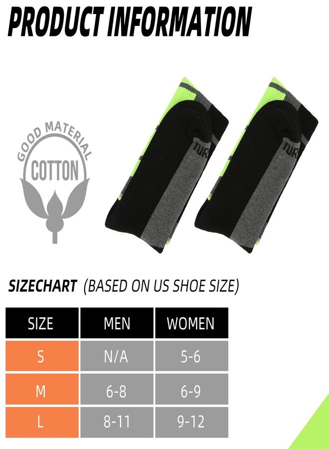 TurnWay 2-Pairs Ski Socks 85% Cotton Over The Calf (OTC) for Skiing, Snowboarding, Winter Outdoor Activities for Men & Women (Green, Medium) - Image 2
